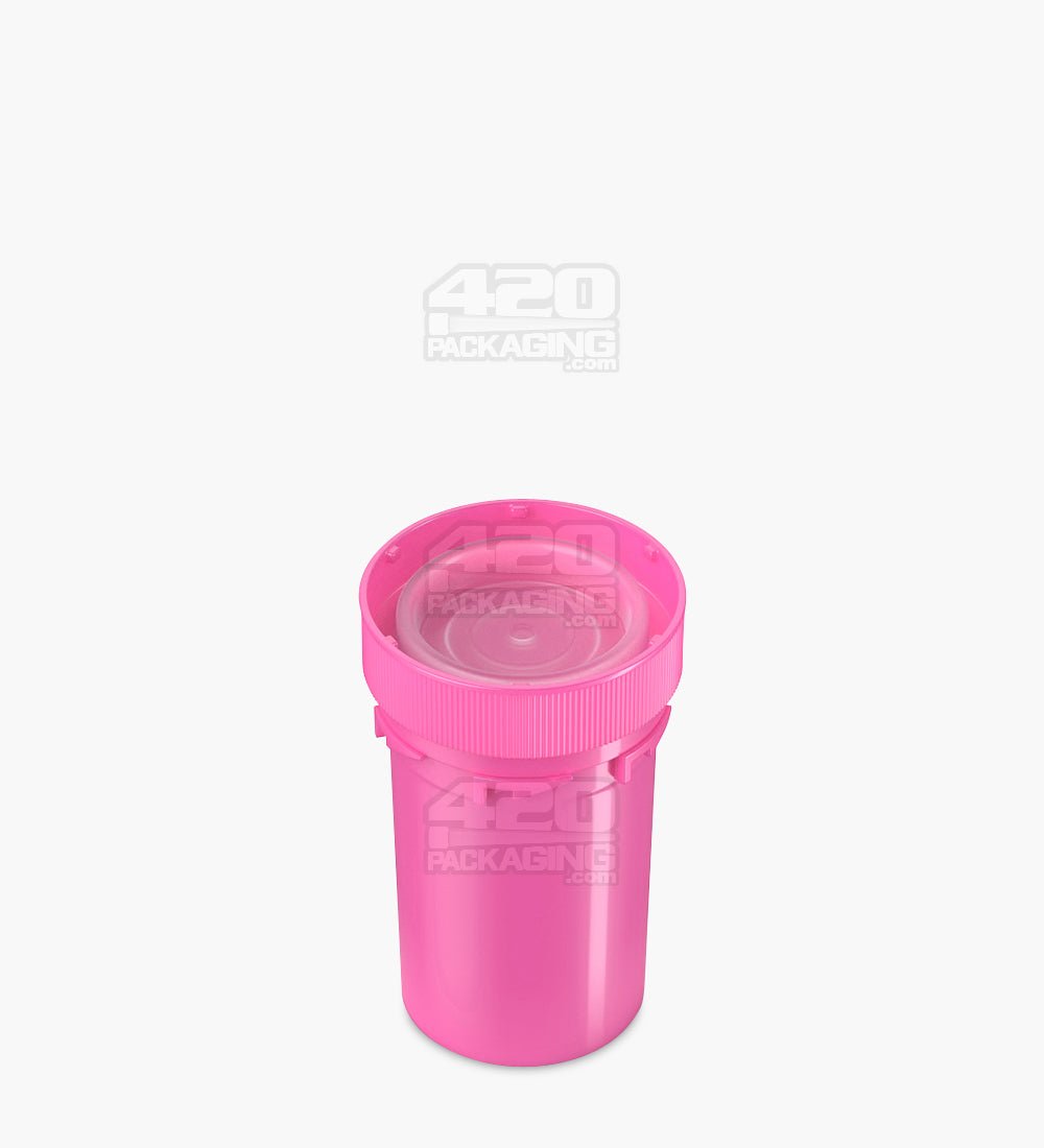 17mm Opaque Child Resistant Pink Reversible Cap Vials 240/Box - 5