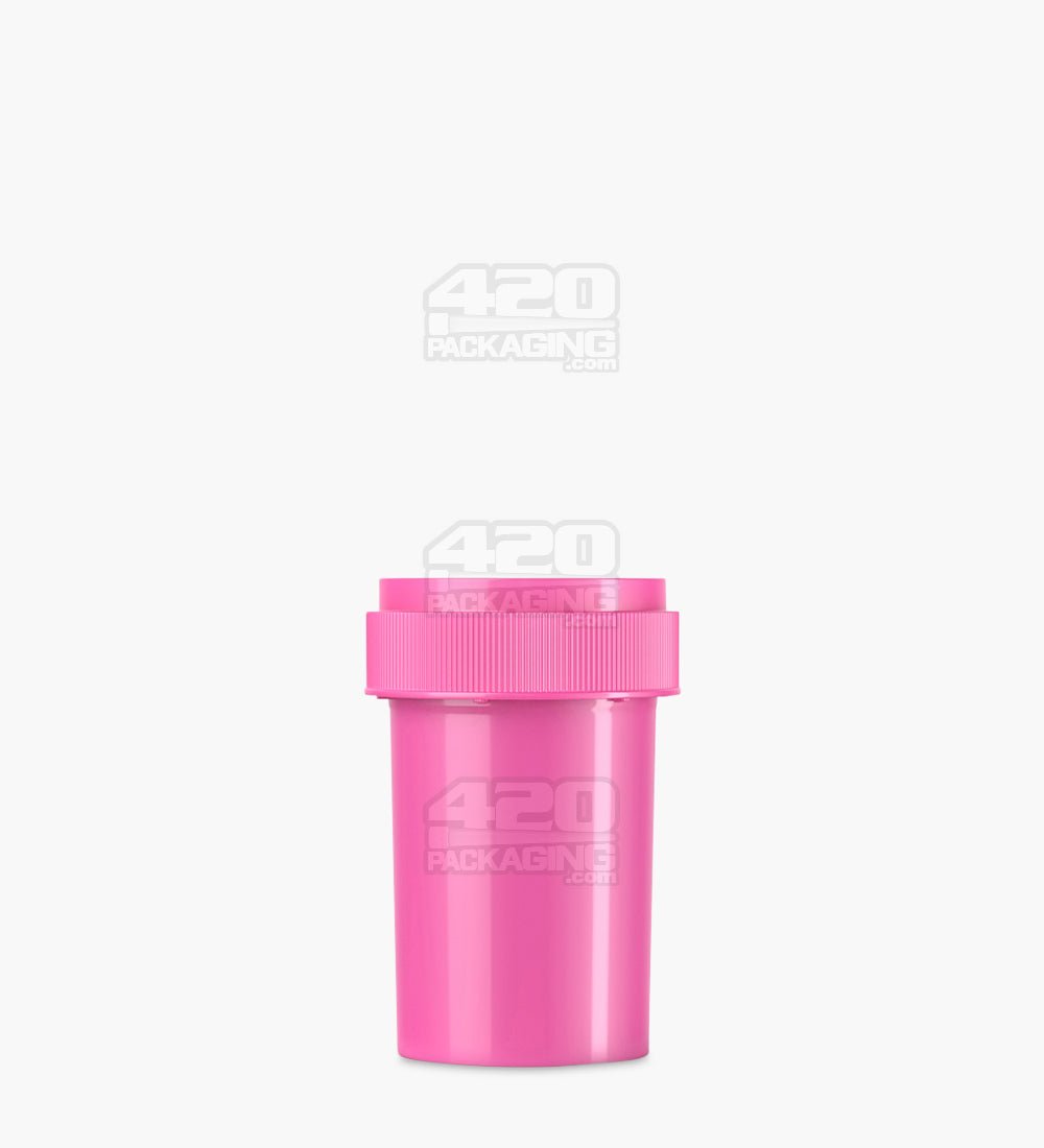 17mm Opaque Child Resistant Pink Reversible Cap Vials 240/Box - 1