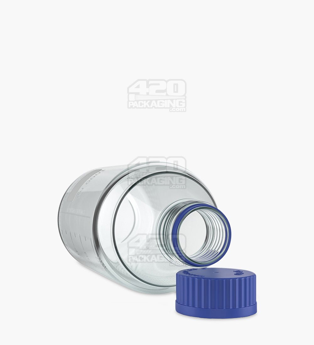 45mm Glass Reagent Lab Bottle w/ Blue Screw Top Cap - 1000ml - 24/Box - 8