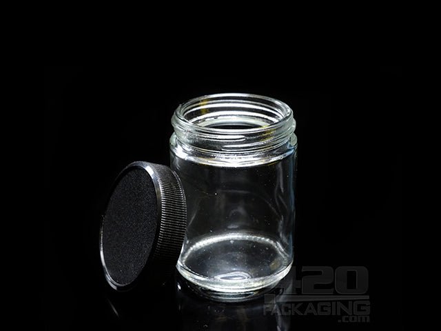 4oz Glass Screw Top Jars With Black Lid 120-Box - 1