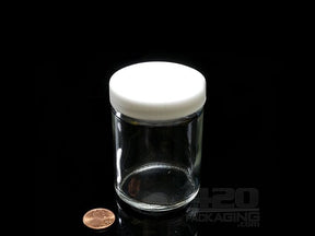 4oz Glass Screw Top Jars With White Lid 120-Box - 2