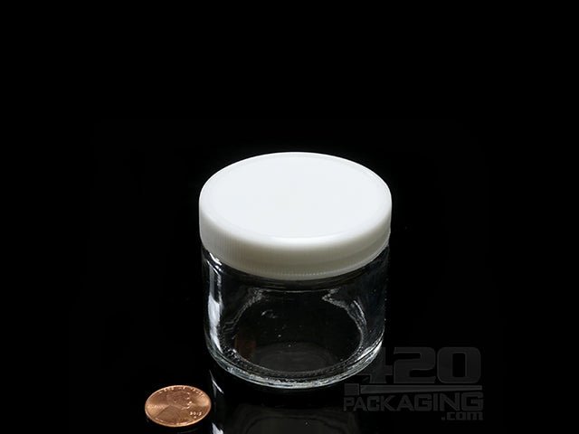 2oz Glass Screw Top Jars With White Lid 240-Box - 2