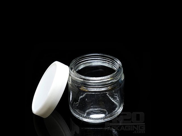 2oz Glass Screw Top Jars With White Lid 240-Box - 1