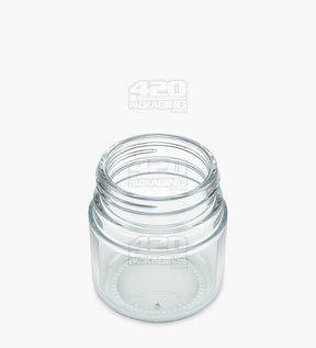 Child Resistant Rounded 2oz Base Clear Glass Jars With Black Lid 200/Box - 3