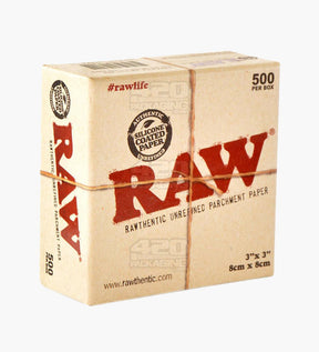 RAW Natural Parchment Squares 500/Box - 2