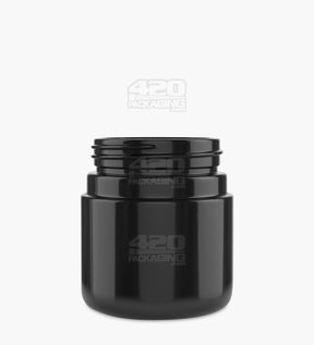 Straight Sided 3oz Glossy Black UV Resistant Glass Jars 80/Box