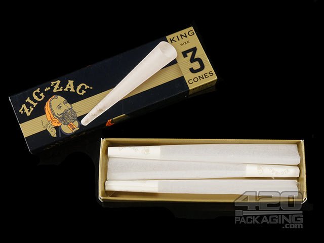 Zig-Zag King Size Pre Rolled Paper Cones 24 Pack Carton (3 Cones Per Pack) - 3