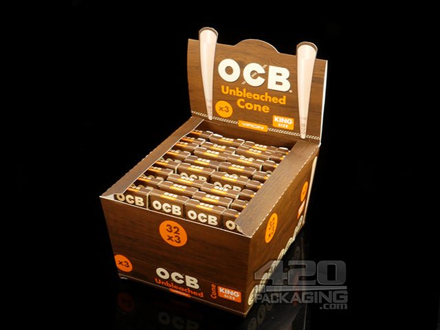 OCB King Size Pre Rolled Paper Cones Display Case - 1