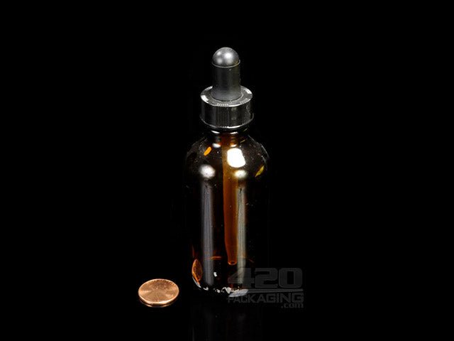 15ml Amber Glass Dropper Vials With Pipette Lid 100/Box - 2