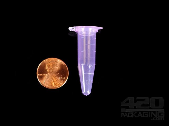 1.5ml Hinged Lid Colored Plastic Concentrates & Seed Vials 500/Box - 2