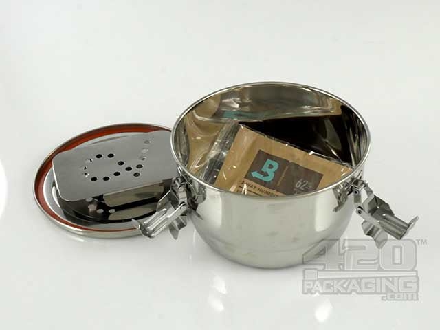 2 Liter C-Vault Metal Storage Jar With Boveda Pack - 3