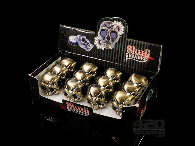Skull Metal Two Piece Grinder 12/Box - 4