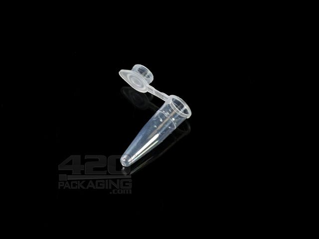 0.2ml Clear Hinged Lid Plastic Vials for Concentrate & Seeds 1000/Box - 1