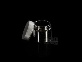2oz Black Glass Screw Top Jars With Black Child Resistant Lid 200/Box - 1