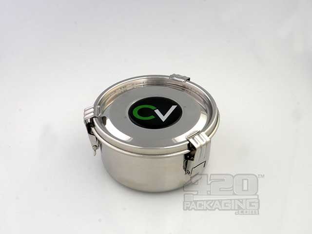 .35 Liter C-Vault Medium Metal Storage Jar With Boveda Packs - 1