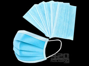 Disposable Blue Face Mouth Mask 3-Ply Ear Loop (50/Box) - 1