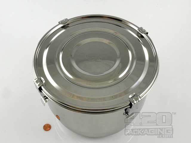 8 Liter C-Vault Metal Storage Jar With Boveda Packs - 2