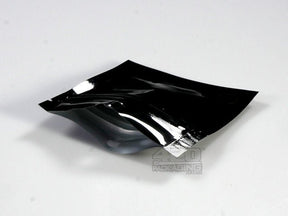 Black-Black 2" x 2" Mylar Flat Seal Zip Bags (0.5 grams) 1000/Box - 4