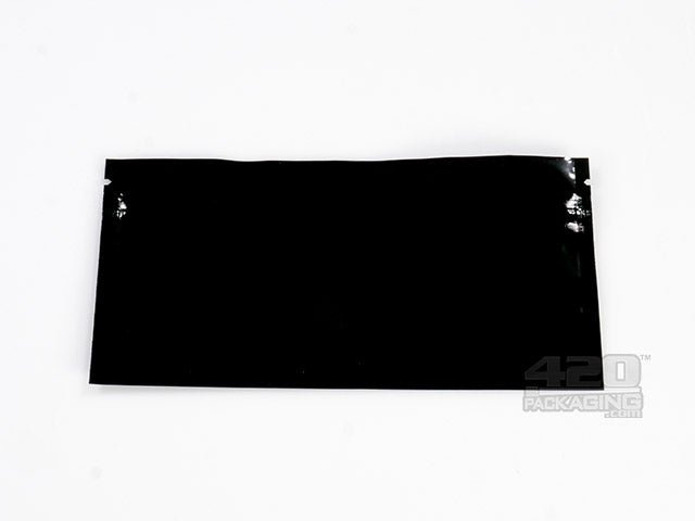 Black-Black 6" x 3" Mylar Flat Seal Zip Bags (Pre/Rolls) 1000/Box - 1