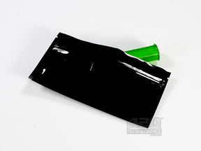 Black-Black 6" x 3" Mylar Flat Seal Zip Bags (Pre/Rolls) 1000/Box - 3