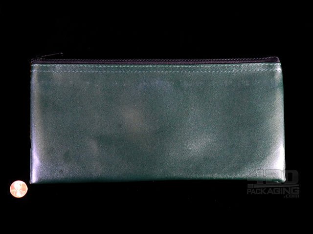 Vinyl Zipper Bank Money Bag Red - 2