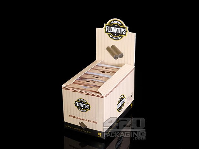 Flow Tips 6mm Shaped Biodegradable Filters 10/Box - 1