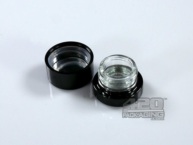 5ml Glass Black Jars With Child Resistant Screw Top Lid 400/Box - 2