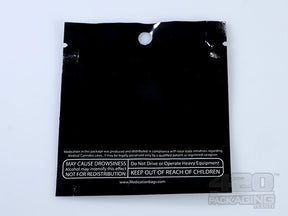 Black-Clear 2" x 2" Mylar Flat Seal Zip Bags (0.5 grams) 1000/Box USA print only available - 1