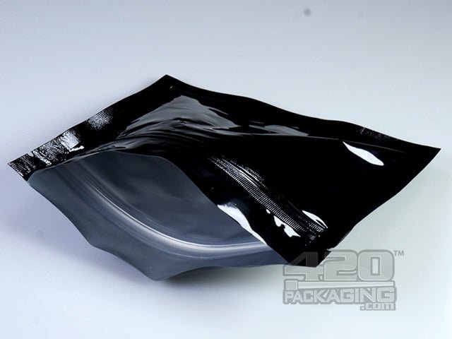 Black-Black 4.5" x 4.5" Mylar Flat Seal Zip Bags (2.0 Grams) 1000/Box - 3