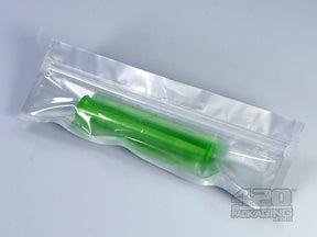Black-Clear 9" x 3" Flat Seal Zip Bags (Pre Roll & Syringe) 1000/Box - 3