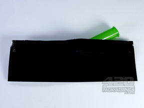 Black-Clear 9" x 3" Flat Seal Zip Bags (Pre Roll & Syringe) 1000/Box - 4