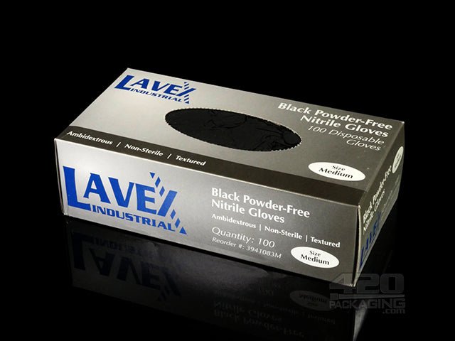 Black Powder Free Nitrile 6 MIL Disposable Gloves 100/Box Small - 3