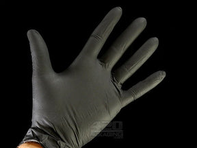 Black Powder Free Nitrile 6 MIL Disposable Gloves 100/Box Small - 4