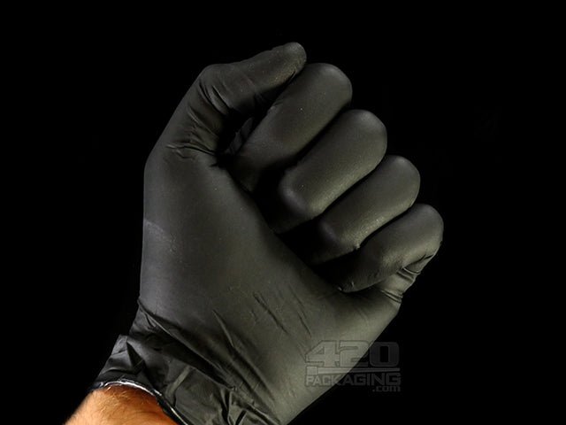 Black Powder Free Nitrile 6 MIL Disposable Gloves 100/Box Small - 2