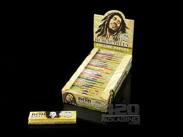 Bob Marley 1 1-4 Size Organic Hemp Rolling Papers 25/Box - 1