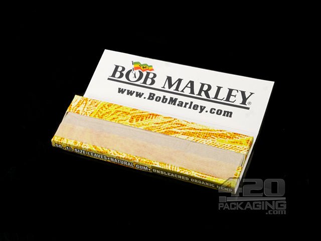 Bob Marley 1 1-4 Size Organic Hemp Rolling Papers 25/Box - 3