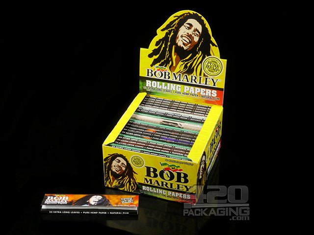 Bob Marley Extra Long King Size Pure Hemp Rolling Papers 50/Box - 1