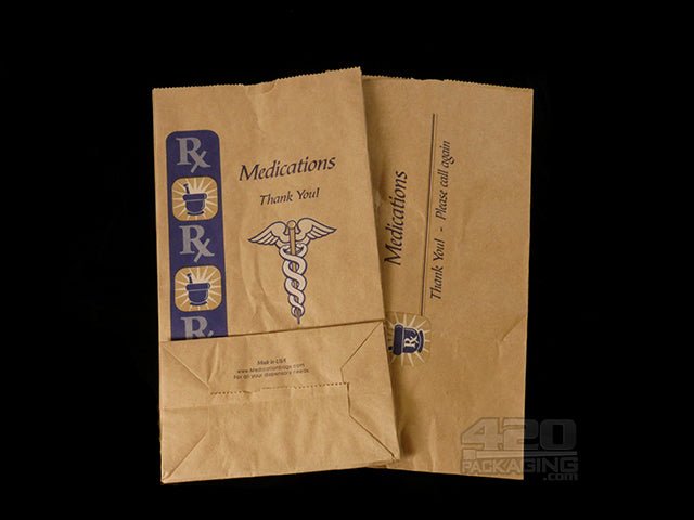 Extra Large Natural Paper Medication Exit Bags 1000/Box - 1
