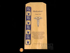 Medium Natural Paper Medication Exit Bags 1000/Box - 2