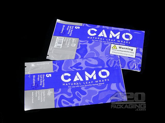 Camo Natural Leaf Blueberry Flavored Wraps 25/Box - 3