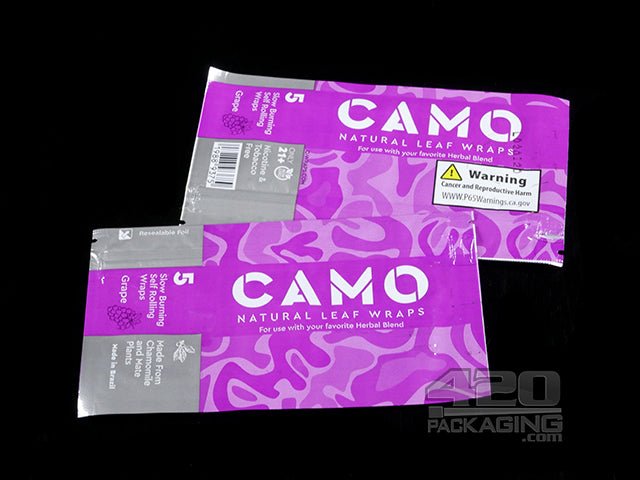 Camo Natural Leaf Grape Flavored Wraps 25/Box - 3