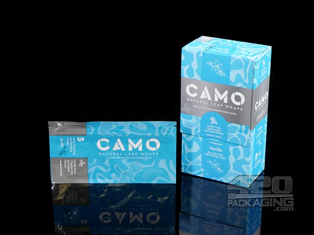 Camo Natural Leaf Vanilla Flavored Wraps 25/Box - 1
