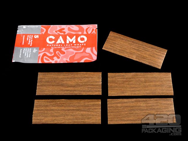 Camo Natural Leaf Watermelon Flavored Wraps 25/Box - 4