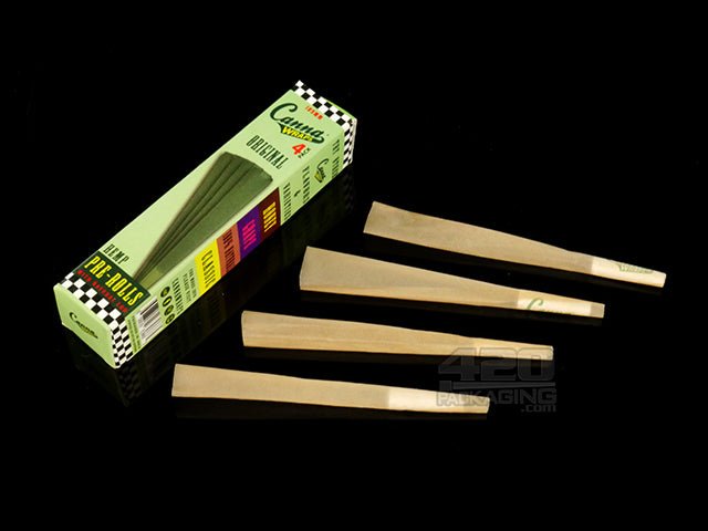 109mm Canna Wraps Original Hemp Pre Rolled Cones 32 Pack Display Case (4 Pre Rolls/Pack) - 3