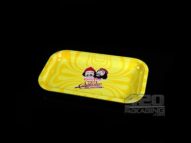 Cheech & Chong Yellow 40th Anniversary Medium Metal Rolling Tray 1/Box - 1