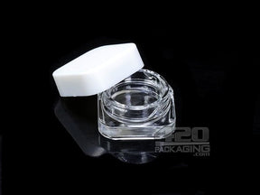 9ml Square Glass Jars With Child Resistant Screw Top Lid 250/Box Clear Jar/Black Lid - 4