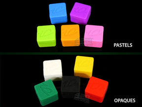Skilletools 5 Pack Silicone Push Top Cube Containers Mixed Opaque Colors - 4
