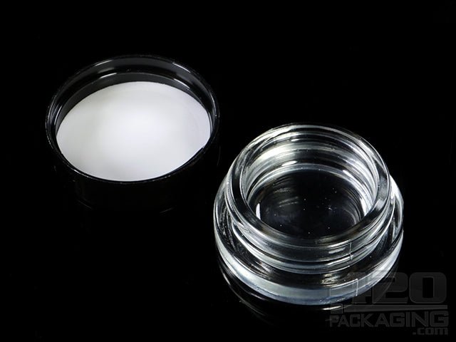 7ml Glass Clear Jars With Screw Top Lid 384/Box - 3