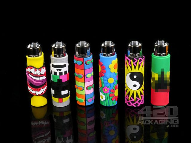 80's Design Clipper Lighter With Silicone POP Cover 30/Box - 1