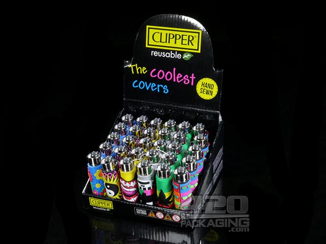 80's Design Clipper Lighter With Silicone POP Cover 30/Box - 4